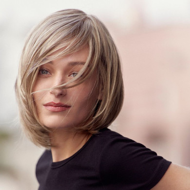 Perruque lisse mi-longue pour femme - Modèle Alice