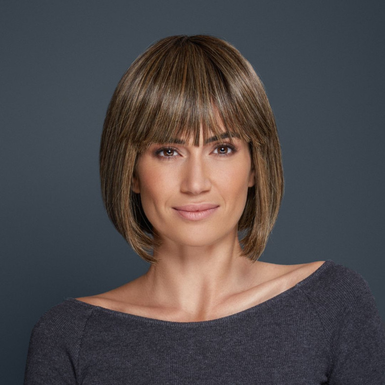 Perruque lisse mi-longue pour femme - Modèle Céline