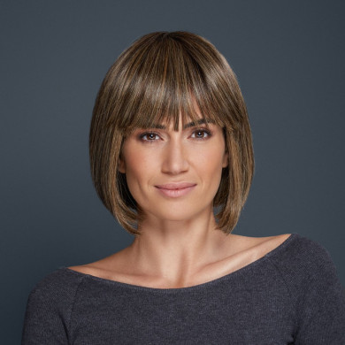 Perruque lisse mi-longue pour femme - Modèle Céline